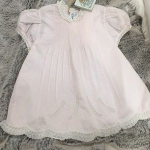 Vintage lace collared slip dress